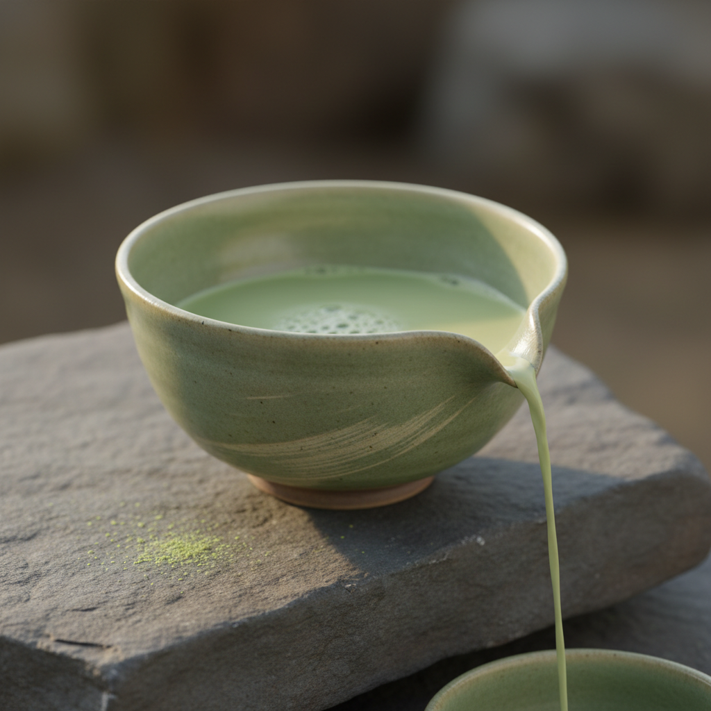 Matcha Bowl with Spout